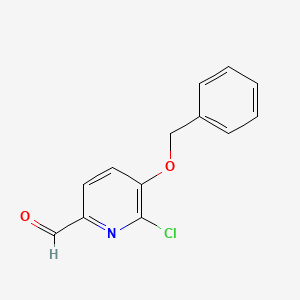 molecular formula C13H10ClNO2 B1440180 5-(Benzyloxy)-6-chloro-2-pyridinecarbaldehyde CAS No. 59781-07-6