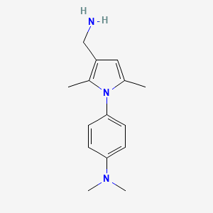 molecular formula C15H21N3 B1440181 4-[3-(aminomethyl)-2,5-dimethylpyrrol-1-yl]-N,N-dimethylaniline CAS No. 1177318-63-6