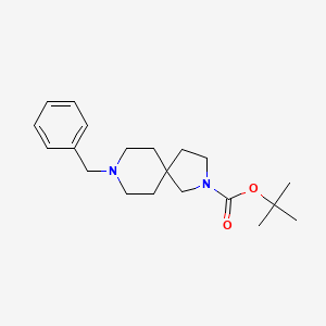 molecular formula C20H30N2O2 B1440185 Tert-butyl 8-benzyl-2,8-diazaspiro[4.5]decane-2-carboxylate CAS No. 336191-16-3