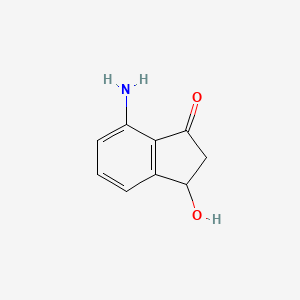 molecular formula C9H9NO2 B1440191 7-氨基-3-羟基-2,3-二氢-1H-茚满-1-酮 CAS No. 352000-78-3