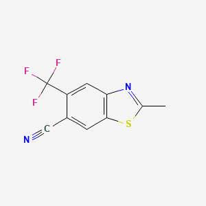 2-Methyl-5-(trifluoromethyl)-1,3-benzothiazole-6-carbonitrile