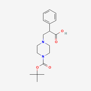 3-[4-(Tert-butoxycarbonyl)piperazino]-2-phenylpropanoic acid