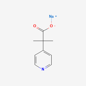 molecular formula C9H10NNaO2 B1440199 Sodium 2-methyl-2-(pyridin-4-yl)propanoate CAS No. 1209885-58-4