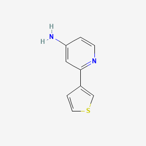 molecular formula C9H8N2S B1440203 2-(Thiophen-3-yl)pyridin-4-amine CAS No. 1159818-65-1