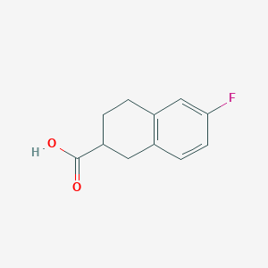 molecular formula C11H11FO2 B1440205 6-Fluoro-1,2,3,4-tetrahydronaphthalene-2-carboxylic acid CAS No. 885269-59-0