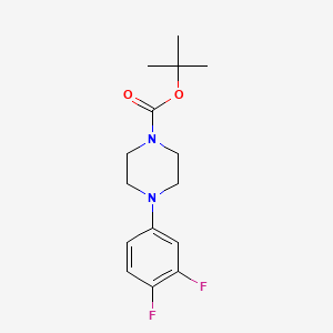 molecular formula C15H20F2N2O2 B1440206 Tert-butyl 4-(3,4-difluorophenyl)piperazine-1-carboxylate CAS No. 951626-88-3