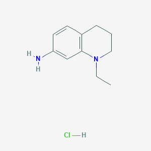 molecular formula C11H17ClN2 B1440207 n-Ethyl-1,2,3,4-tetrahydro-7-quinolinamine hydrochloride CAS No. 927684-98-8