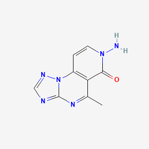 molecular formula C9H8N6O B1440214 7-amino-5-methylpyrido[3,4-e][1,2,4]triazolo[1,5-a]pyrimidin-6(7H)-one CAS No. 1211268-44-8