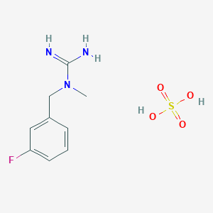molecular formula C9H14FN3O4S B1440217 N-(3-氟苄基)-N-甲基胍硫酸盐 CAS No. 1185547-15-2