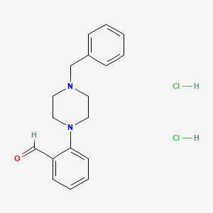 molecular formula C18H22Cl2N2O B1440219 2-(4-Benzylpiperazin-1-yl)benzaldehyde dihydrochloride CAS No. 1170029-77-2