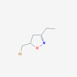 B1440237 5-(Bromomethyl)-3-ethyl-4,5-dihydroisoxazole CAS No. 938458-87-8