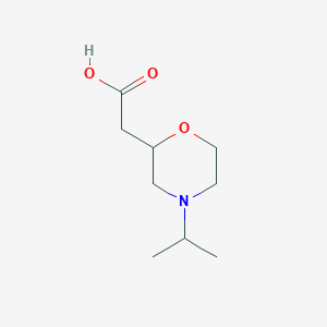 molecular formula C9H17NO3 B1440250 (4-异丙基吗啉-2-基)乙酸 CAS No. 1177278-97-5