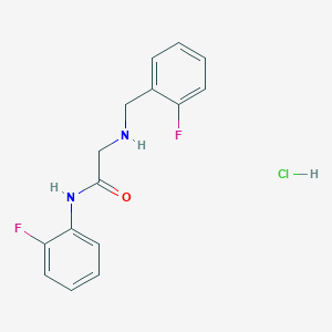 N-(2-fluorophenyl)-2-{[(2-fluorophenyl)methyl]amino}acetamide hydrochloride