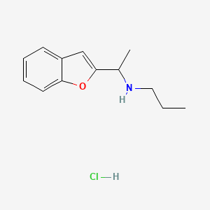 molecular formula C13H18ClNO B1440255 [1-(1-苯并呋喃-2-基)乙基](丙基)胺盐酸盐 CAS No. 1197742-01-0