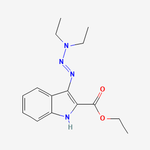 B14402585 Ethyl 3-(3,3-diethyltriazan-1-ylidene)-3H-indole-2-carboxylate CAS No. 89607-72-7