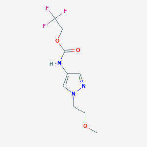 molecular formula C9H12F3N3O3 B1440264 2,2,2-trifluoroethyl N-[1-(2-methoxyethyl)-1H-pyrazol-4-yl]carbamate CAS No. 1211189-41-1