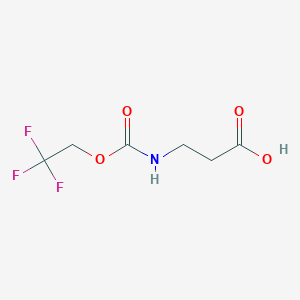 molecular formula C6H8F3NO4 B1440272 3-{[(2,2,2-Trifluoroethoxy)carbonyl]amino}propanoic acid CAS No. 1193390-35-0