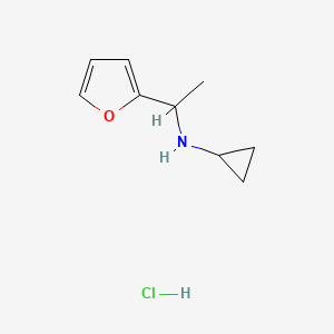 N-[1-(furan-2-yl)ethyl]cyclopropanamine hydrochloride