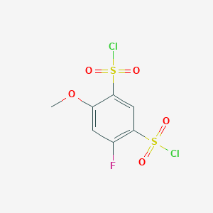 4-Fluoro-6-methoxybenzene-1,3-disulfonyl dichloride