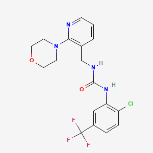 3-[2-Chloro-5-(trifluoromethyl)phenyl]-1-{[2-(morpholin-4-yl)pyridin-3-yl]methyl}urea