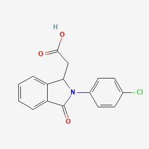 [2-(4-Chlorophenyl)-3-oxo-2,3-dihydro-1H-isoindol-1-yl]acetic acid