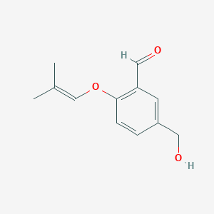 5-(Hydroxymethyl)-2-[(2-methylprop-1-en-1-yl)oxy]benzaldehyde