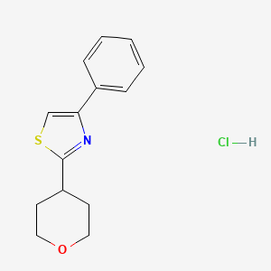 2-(Oxan-4-yl)-4-phenyl-1,3-thiazole;hydrochloride