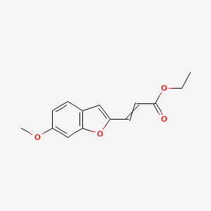 molecular formula C14H14O4 B14402953 Ethyl 3-(6-methoxy-1-benzofuran-2-yl)prop-2-enoate CAS No. 88221-06-1