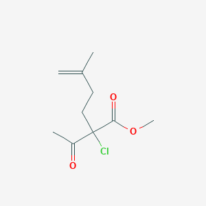 molecular formula C10H15ClO3 B14402963 Methyl 2-acetyl-2-chloro-5-methylhex-5-enoate CAS No. 87887-36-3