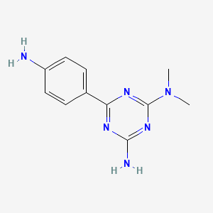 6-(4-Aminophenyl)-N~2~,N~2~-dimethyl-1,3,5-triazine-2,4-diamine