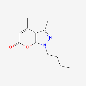 1-Butyl-3,4-dimethylpyrano[2,3-c]pyrazol-6(1H)-one