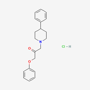 1-Phenoxy-3-(4-phenylpiperidin-1-yl)propan-2-one;hydrochloride