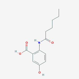 2-Hexanamido-5-hydroxybenzoic acid