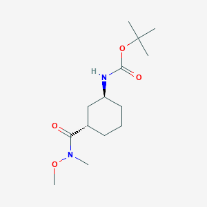 molecular formula C14H26N2O4 B1440307 Tert-butyl N-[(1S,3S)-3-[methoxy(methyl)carbamoyl]cyclohexyl]carbamate CAS No. 1212331-06-0