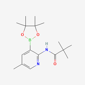 molecular formula C17H27BN2O3 B1440313 N-(5-Methyl-3-(4,4,5,5-tetramethyl-1,3,2-dioxaborolan-2-yl)pyridin-2-yl)pivalamide CAS No. 1310383-24-4