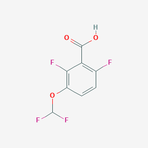 molecular formula C8H4F4O3 B1440319 3-(Difluoromethoxy)-2,6-difluorobenzoic acid CAS No. 1214379-50-6