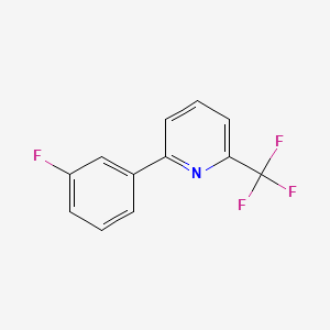 molecular formula C12H7F4N B1440320 2-(3-Fluorophenyl)-6-(trifluoromethyl)pyridine CAS No. 1214384-19-6