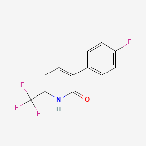 molecular formula C12H7F4NO B1440321 3-(4-Fluorophenyl)-6-(trifluoromethyl)pyridin-2-ol CAS No. 1214337-35-5