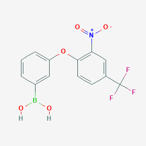 molecular formula C13H9BF3NO5 B1440325 (3-(2-Nitro-4-(trifluoromethyl)phenoxy)phenyl)boronic acid CAS No. 1072945-94-8