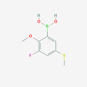 molecular formula C8H10BFO3S B1440327 (3-氟-2-甲氧基-5-(甲硫基)苯基)硼酸 CAS No. 957065-83-7