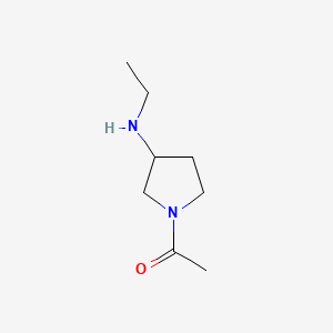 molecular formula C8H16N2O B1440328 1-Acetyl-3-ethylaminopyrrolidine CAS No. 916792-58-0