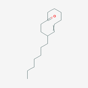 4-Heptylcyclodec-5-EN-1-one