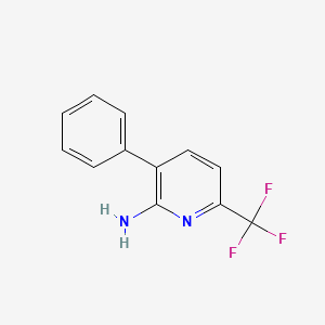 molecular formula C12H9F3N2 B1440336 2-Amino-3-phenyl-6-(trifluoromethyl)pyridine CAS No. 1214352-77-8