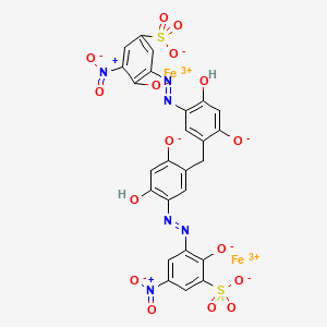 Iron, [mu-[2-(hydroxy-kappaO)-3-[[5-[[2-hydroxy-4-(hydroxy-kappaO)-5-[[2-(hydroxy-kappaO)-3-nitro-5-sulfophenyl]azo-kappaN1]phenyl]methyl]-2-(hydroxy-kappaO)-4-hydroxyphenyl]azo-kappaN1]-5-nitrobenzenesulfonato(6-)]]di-