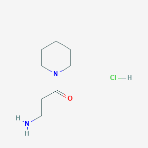 molecular formula C9H19ClN2O B1440338 3-Amino-1-(4-methyl-1-piperidinyl)-1-propanone hydrochloride CAS No. 1046757-33-8