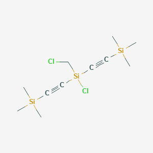 molecular formula C11H20Cl2Si3 B14403404 {[Chloro(chloromethyl)silanediyl]di(ethyne-2,1-diyl)}bis(trimethylsilane) CAS No. 88137-57-9