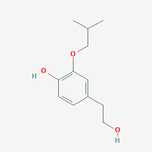 molecular formula C12H18O3 B14403412 4-(2-Hydroxyethyl)-2-(2-methylpropoxy)phenol CAS No. 89411-35-8