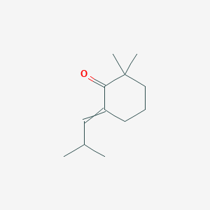 molecular formula C12H20O B14403417 2,2-Dimethyl-6-(2-methylpropylidene)cyclohexan-1-one CAS No. 85148-92-1