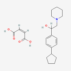 molecular formula C22H31NO5 B14403419 alpha-(4-Cyclopentylphenyl)-1-piperidineethanol (Z)-2-butenedioate CAS No. 85690-00-2