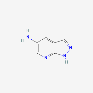 molecular formula C6H6N4 B1440346 1H-Pyrazolo[3,4-B]pyridin-5-amine CAS No. 942185-01-5